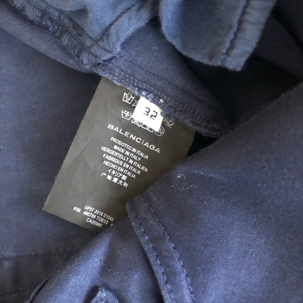 BALENCIAGA Navy Chinos, Size 32 - Picture 6 of 16